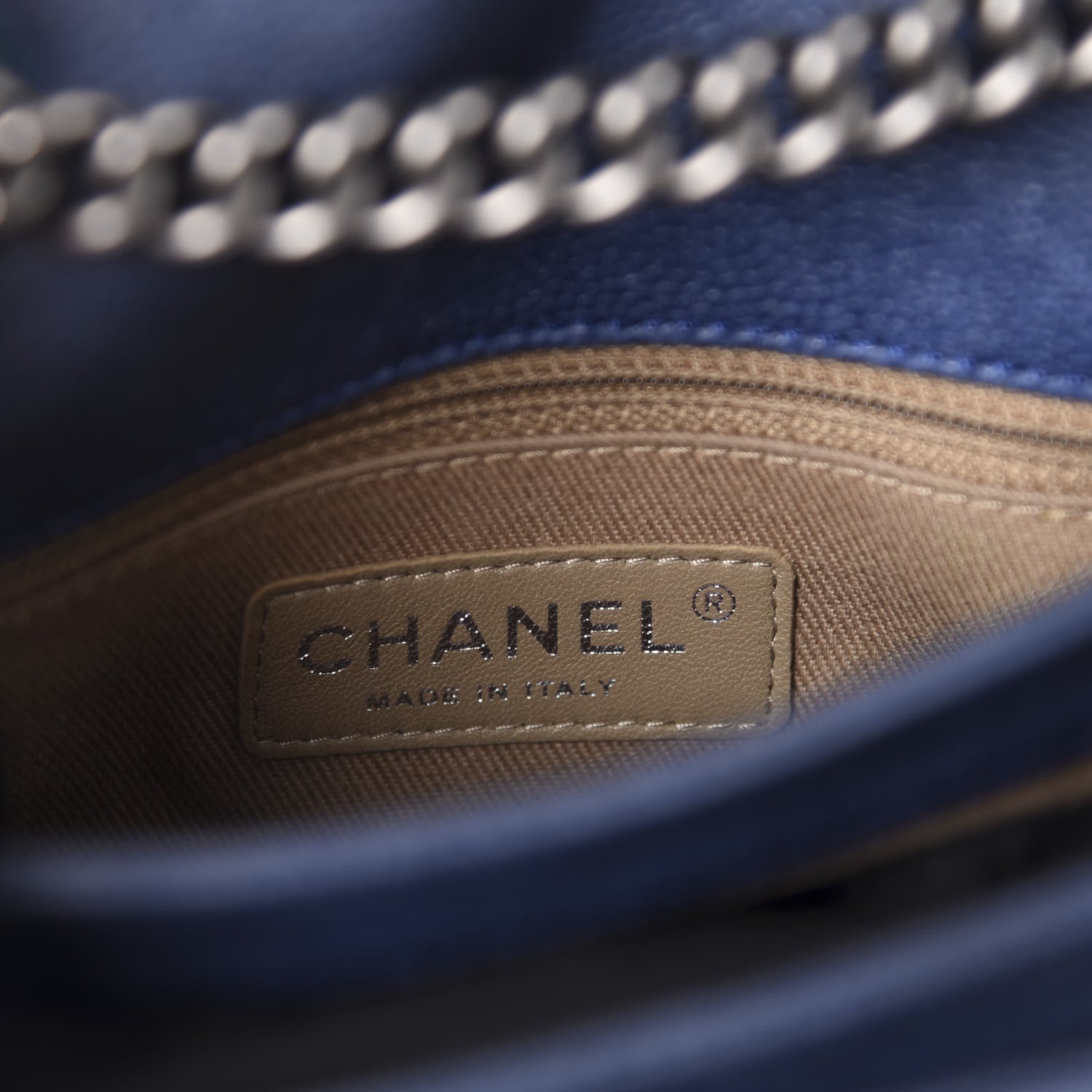 Chanel Caviar Quilted Mini Simply CC Flap Blue 9 of 11