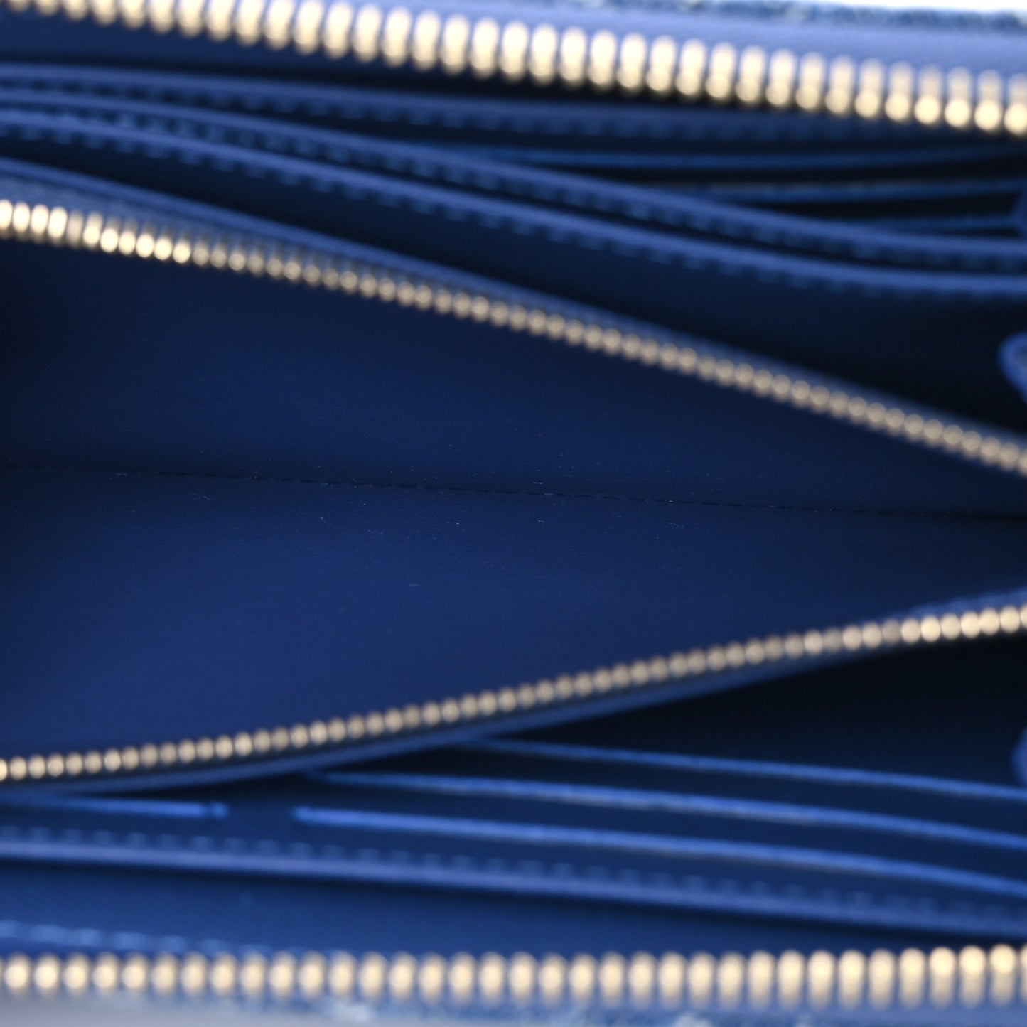 LV X TM Monogram Denim Cerises Zippy Wallet Blue