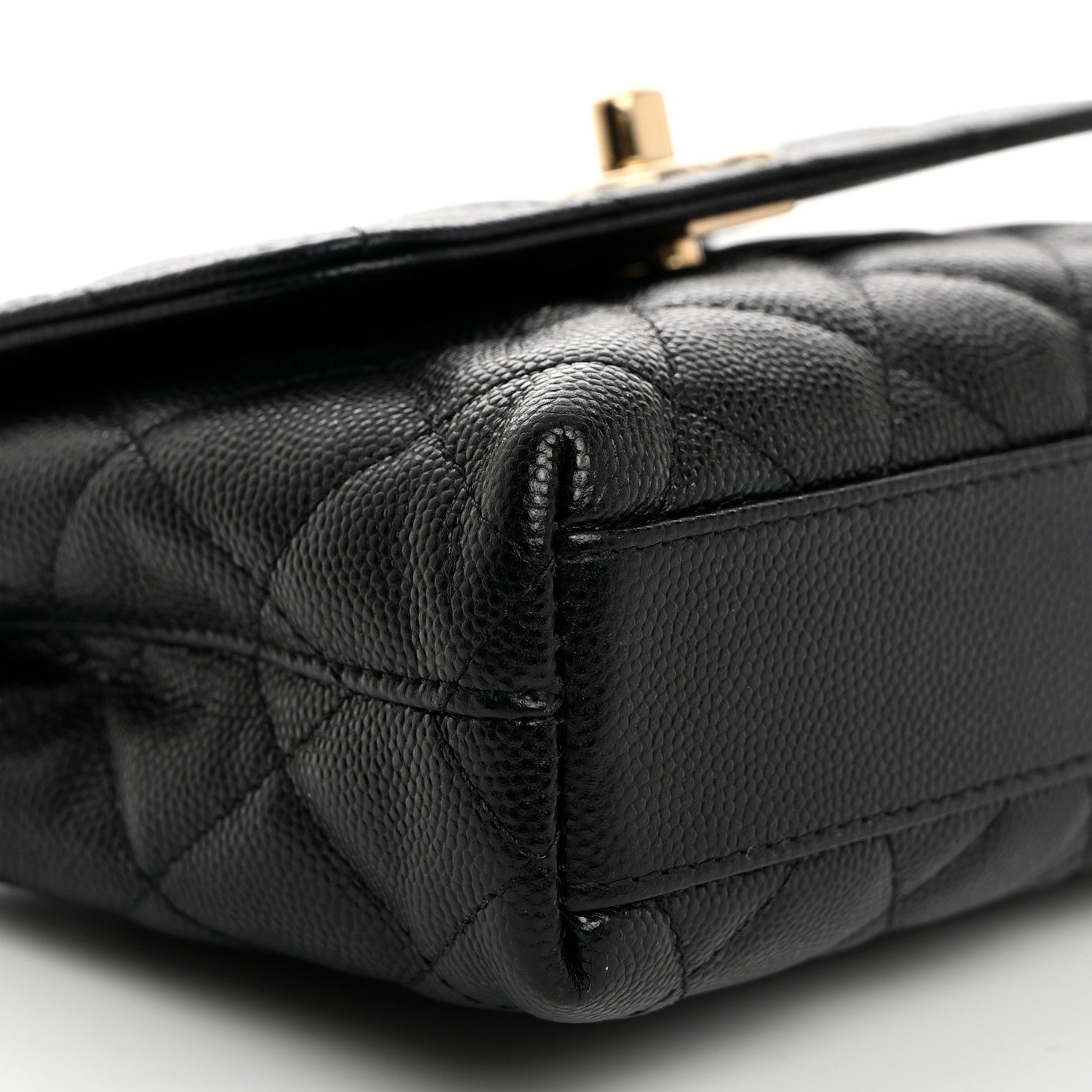 Chanel Caviar Quilted Coco Handle Clutch With Chain Black 9 of 10