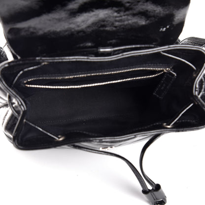 Saint Laurent Patent Y Quilted Monogram Small Loulou Backpack Black 5 of 8