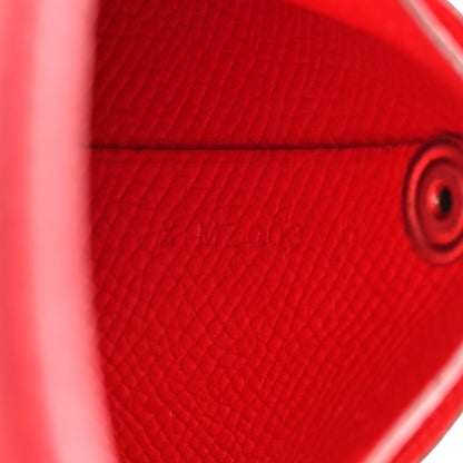 Hermes Epsom Bastia Coin Purse Rouge Casaque 7 of 9