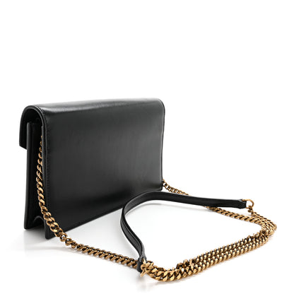 Saint Laurent Smooth Calfskin Nappa Monogram Chain Wallet Black 3 of 13