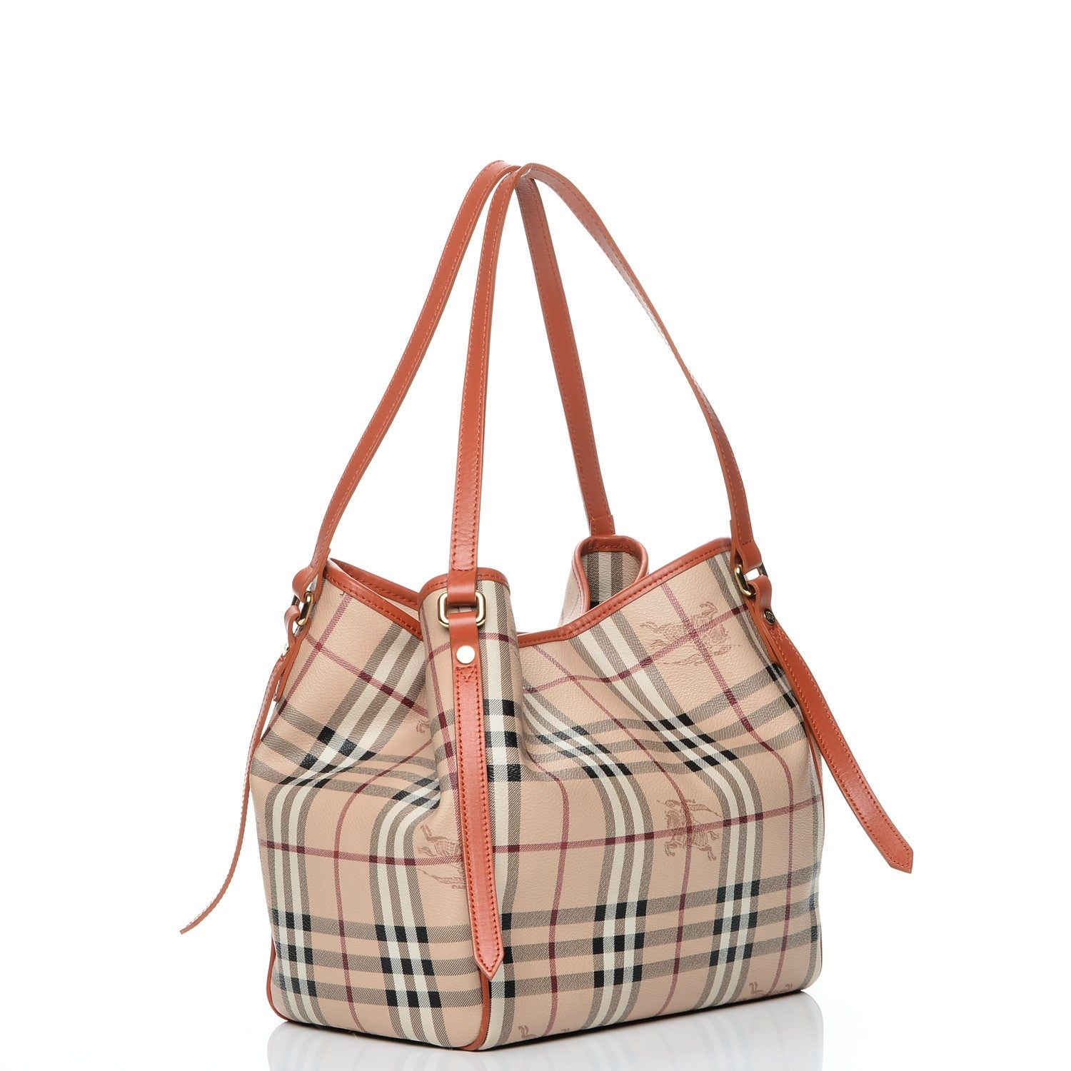 Burberry Haymarket Check Small Canterbury Tote Orange 3 of 8