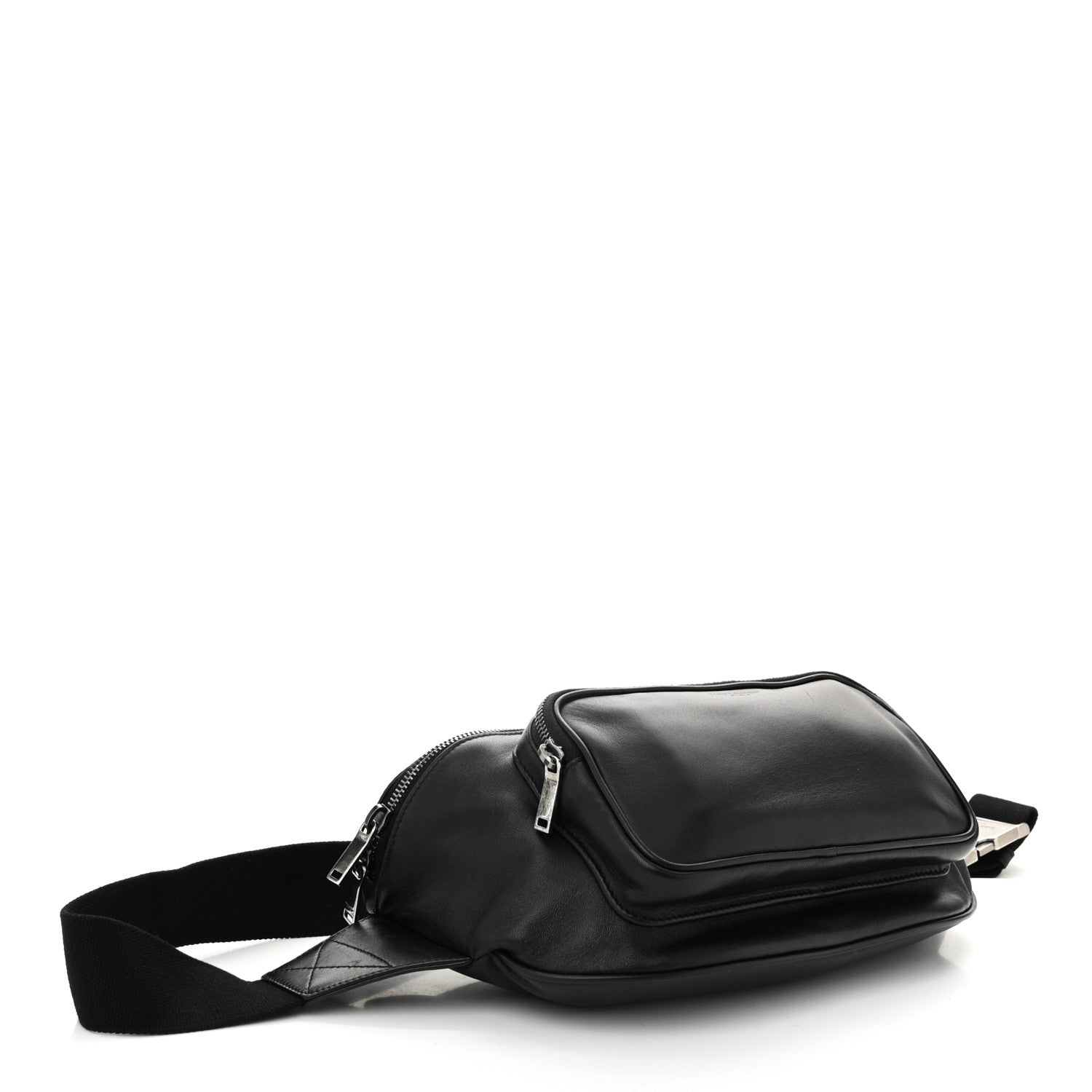 Saint Laurent Lambskin Subway Belt Bag Black 4 of 11