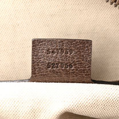 Gucci GG Supreme Monogram Textured Dollar Calfskin Web Large Savoy Duffle Bag Beige Ebony New Acero 6 of 14