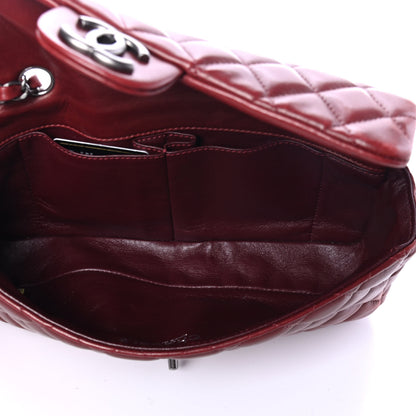Chanel Lambskin Quilted East West Flap Dark Red 4 of 4