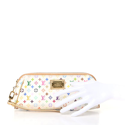 Louis Vuitton Monogram Multicolor Kate Clutch White 2 of 9