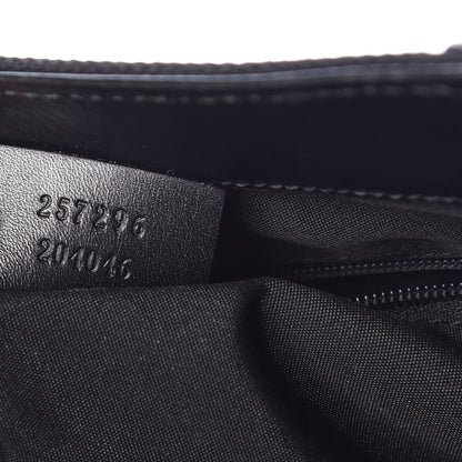 Gucci Canvas Signature Hobo Shoulder Bag Black 8 of 11