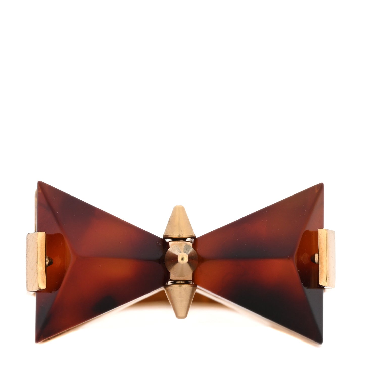 Resin Spiky Bow Ring L Tortoise
