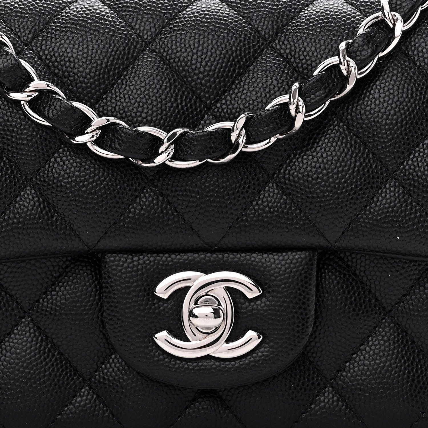 Chanel Caviar Quilted Mini Rectangular Flap Black 8 of 11