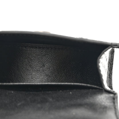 Balenciaga Shiny Calfskin Monochrome Crocodile Embossed Hourglass Top Handle Bag Mini with Chain Black 5 of 11