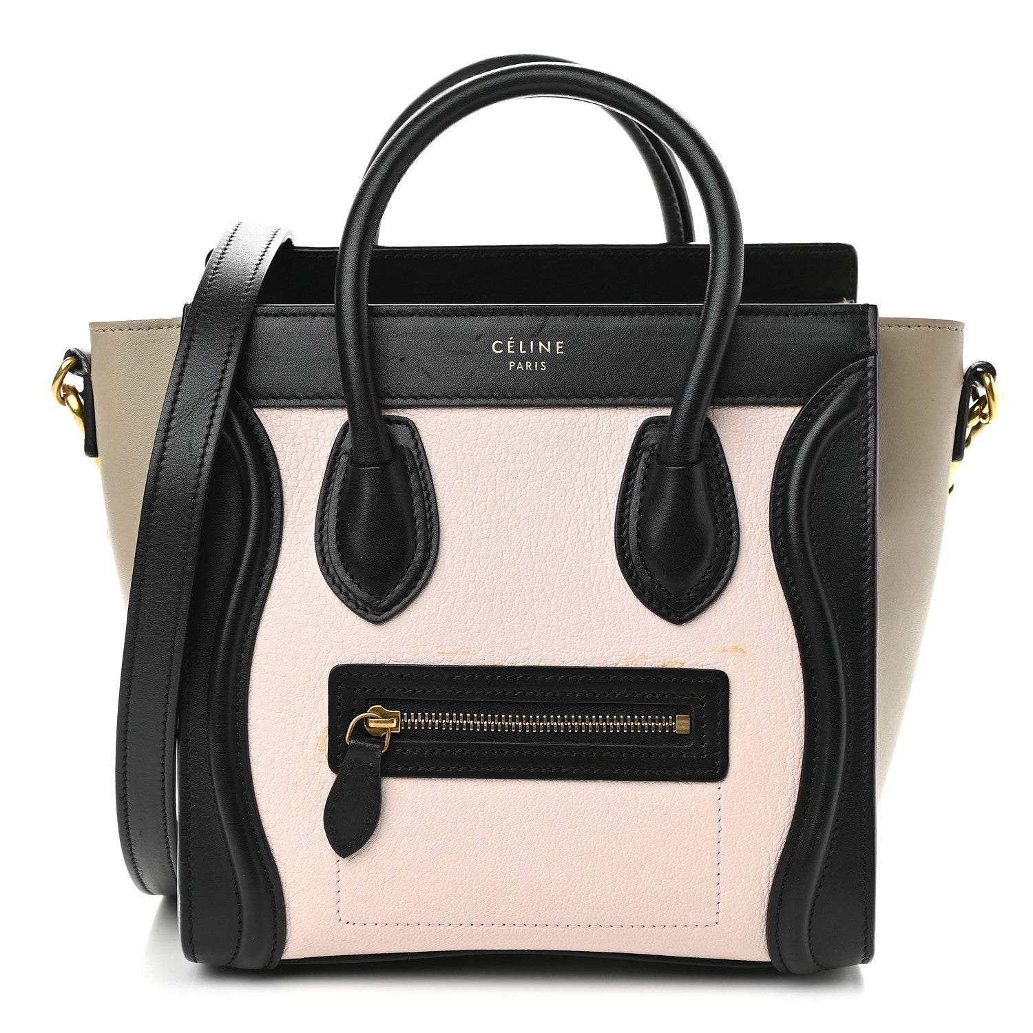 Celine Smooth Drummed Calfskin Nano Tri-Color Luggage Light Rose 1 of 9