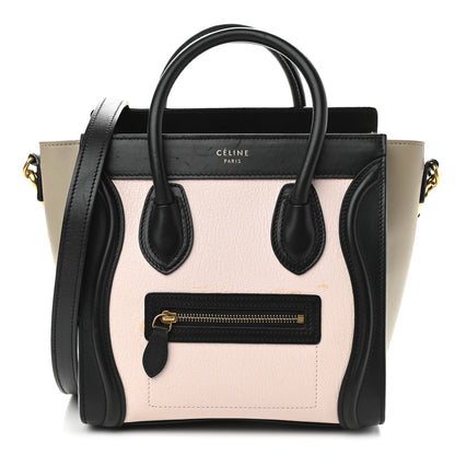 Celine Smooth Drummed Calfskin Nano Tri-Color Luggage Light Rose 1 of 9