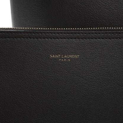 Saint Laurent Calfskin Large Shopping Tote Dark Anthracite 10 of 10