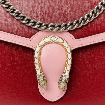 Gucci Azalea Calfskin Enamel Mini Dionysus Chain Wallet New Cherry Red Wild Rose Off White 8 of 10