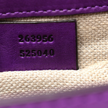 Gucci Calfskin Small Snaffle Bit Shoulder Bag Purple 7 of 13