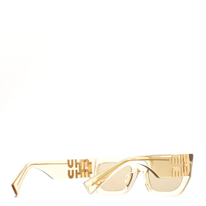 Miu Miu Transparent Acetate Rectangle Sunglasses SMU 09W Clear 4 of 7