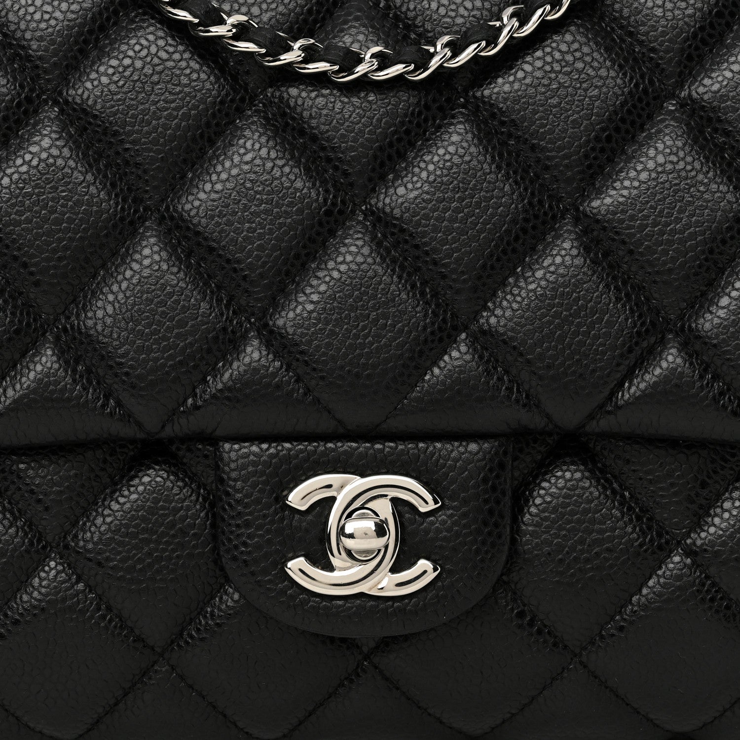 Chanel Caviar Quilted Clutch With Chain Flap Black 8 of 13