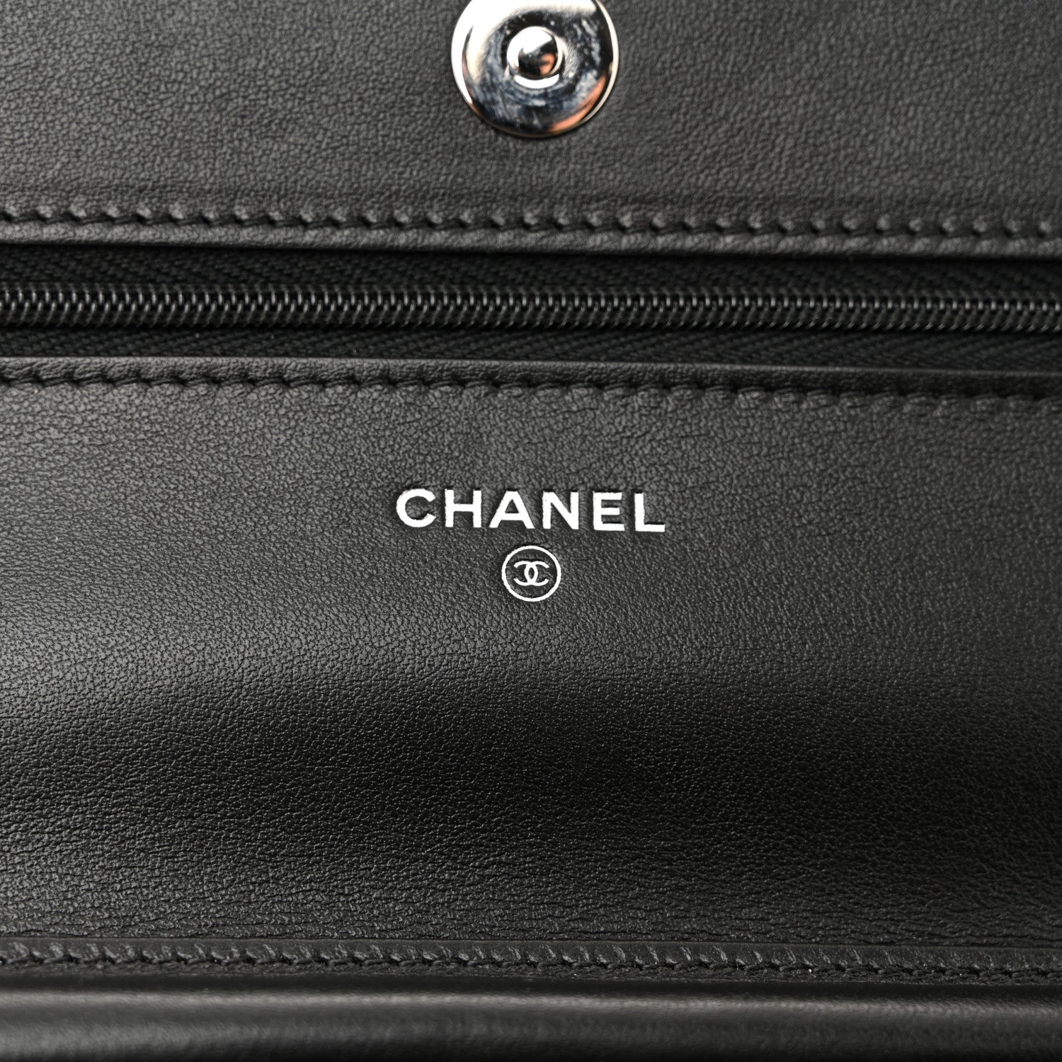 Chanel Patent Quilted Bi-Color Wallet On Chain WOC Pink Black 6 of 11