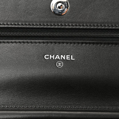 Chanel Patent Quilted Bi-Color Wallet On Chain WOC Pink Black 6 of 11