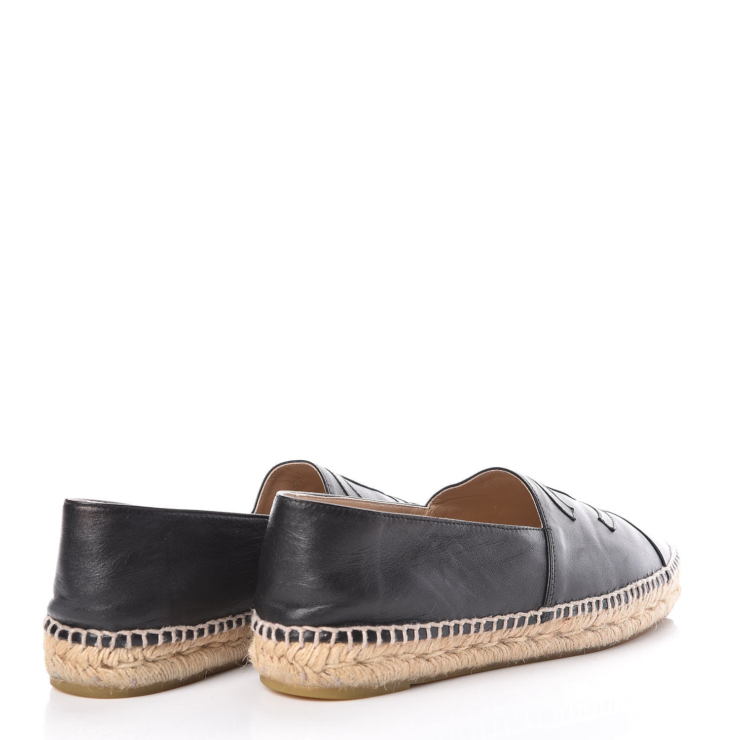 Chanel Lambskin CC Espadrilles 39 Black 4 of 13