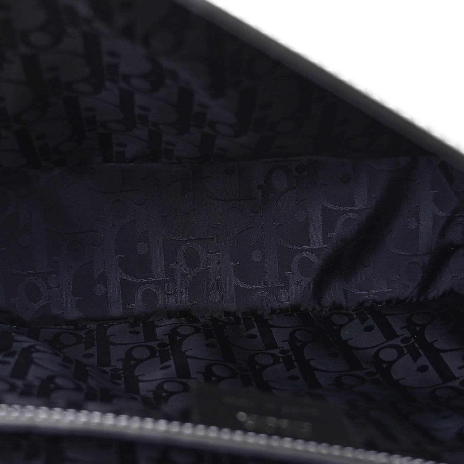 Christian Dior Grained Calfskin Medium Saddle Messenger Bag Black 5 of 12