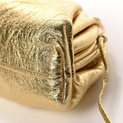 Bottega Veneta Metallic Crinkled Lambskin The Mini Pouch Oro 6 of 11