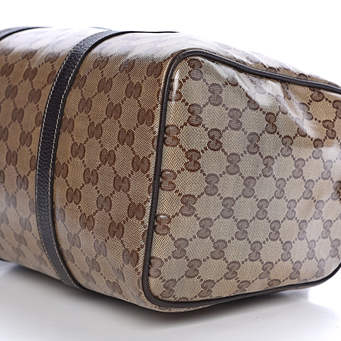 Crystal Monogram Medium Joy Boston Dark Brown