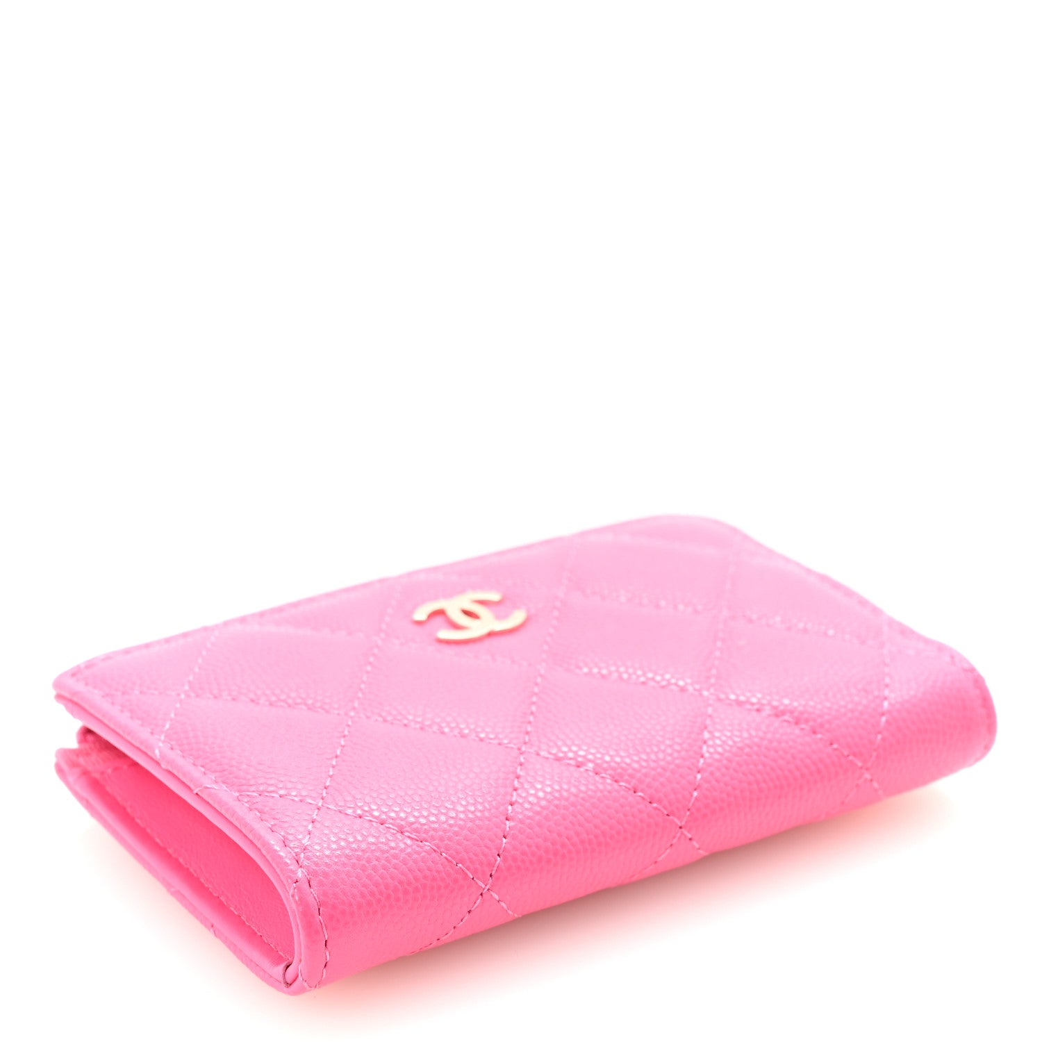 Chanel Caviar Quilted Zipped Key Holder Case Pink 4 of 7