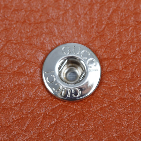 Leather Bamboo Continental Wallet Orange