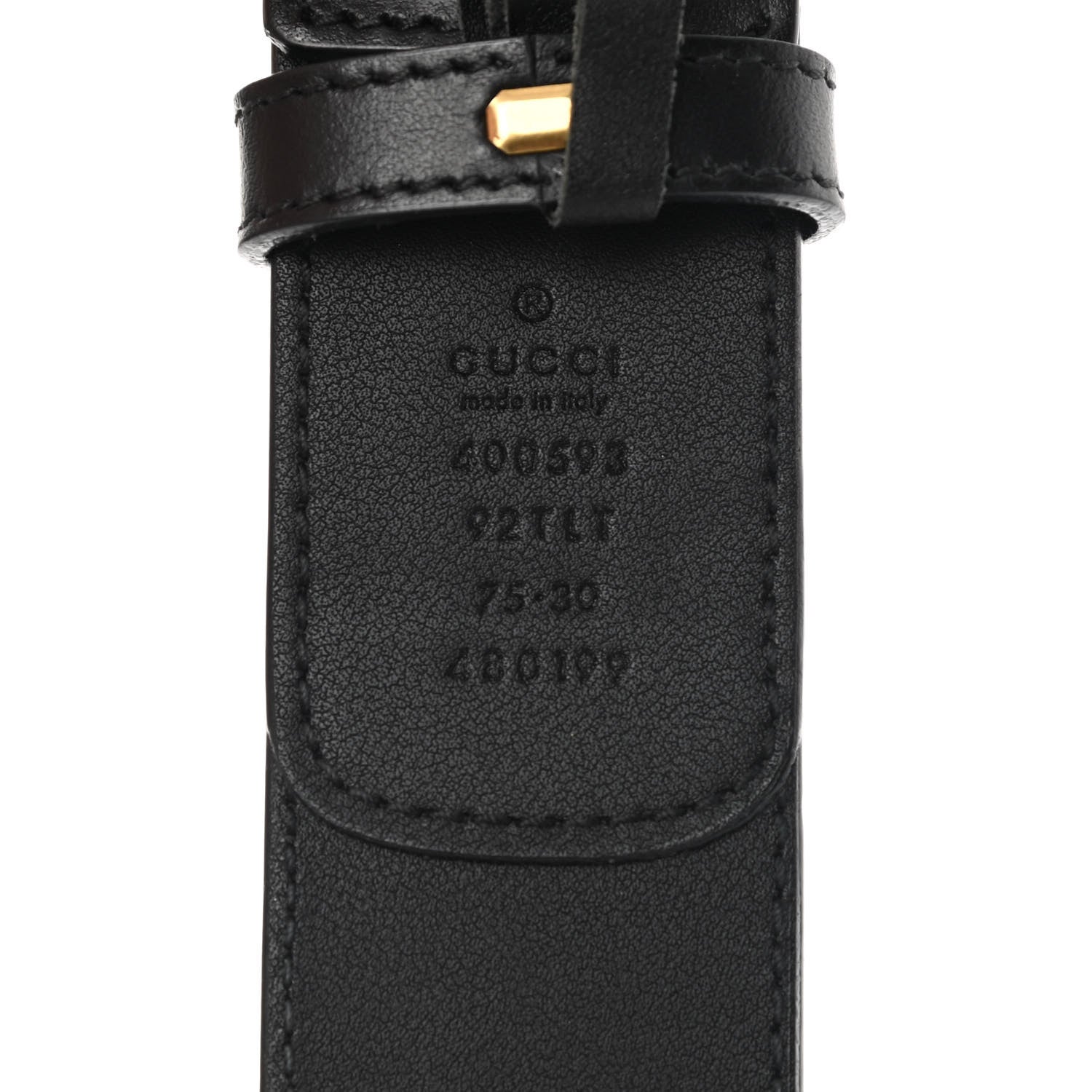 Gucci GG Supreme Monogram Matte Plutone Calfskin Double G 40mm Belt 75 30 Beige Ebony Black 3 of 9