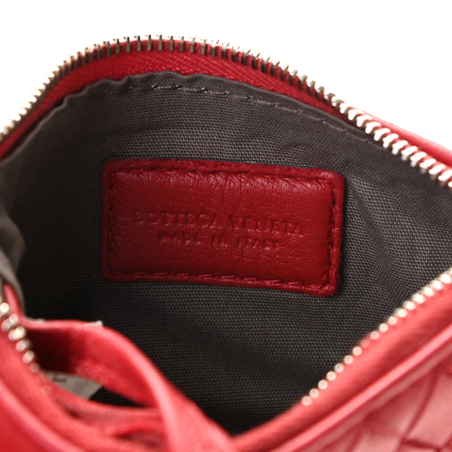 Bottega Veneta Nappa Intrecciato Key Holder Red 4 of 8
