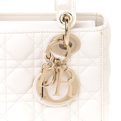 Christian Dior Lambskin Cannage Small My ABCDior Lady Dior White 7 of 14