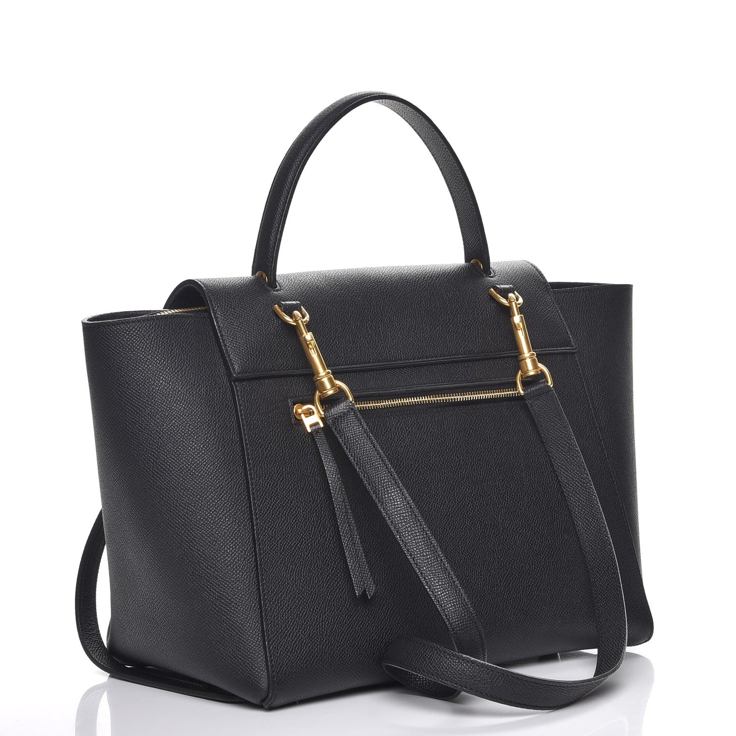 Grained Calfskin Mini Belt Bag Black