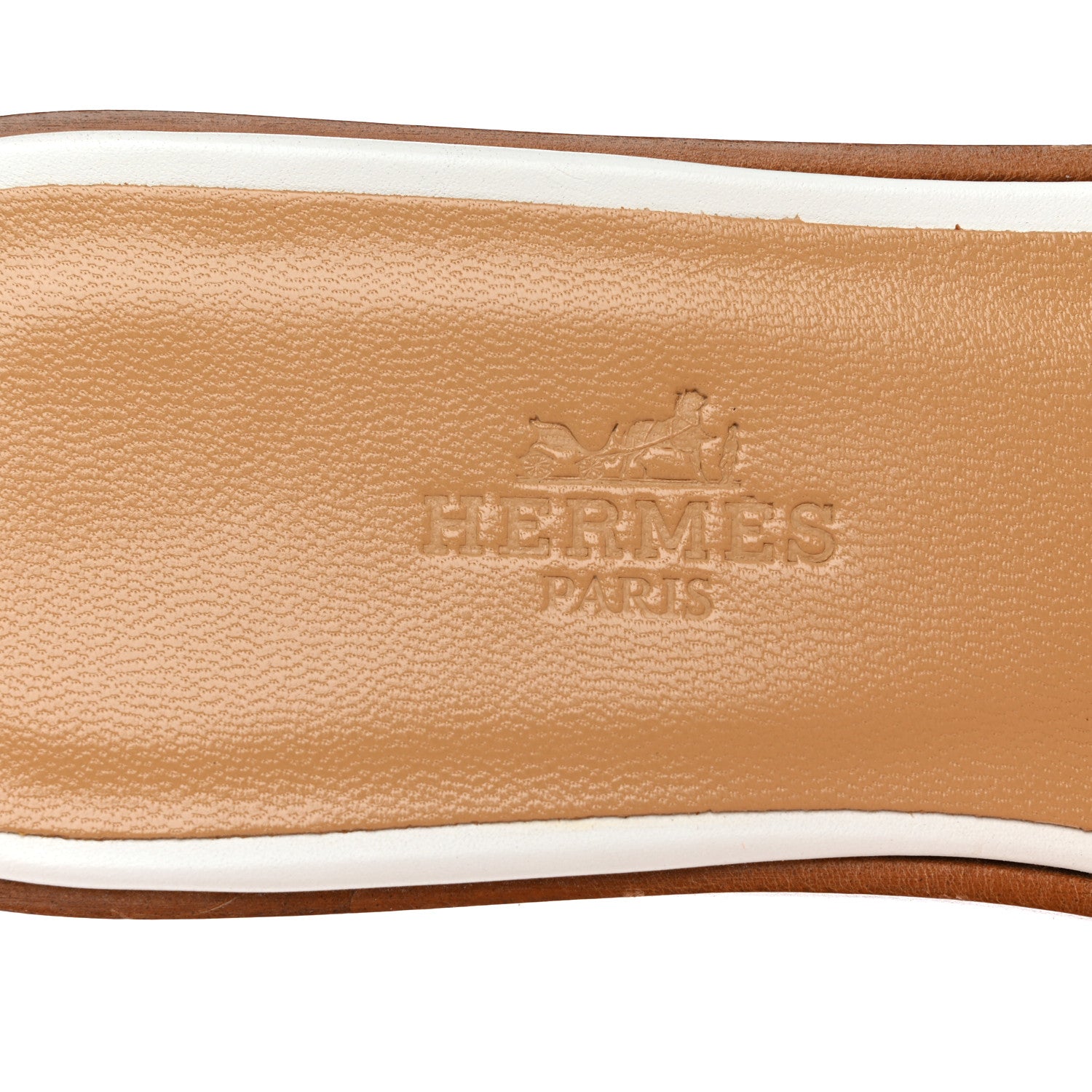 Hermes Box Calfskin Oran Sandals 35.5 White 9 of 14