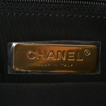 Chanel Tweed Quilted Maxi Chanel 19 Flap Black Ecru White 6 of 10