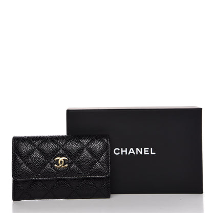 Chanel Caviar Quilted Flap Card Holder Black 9 of 9