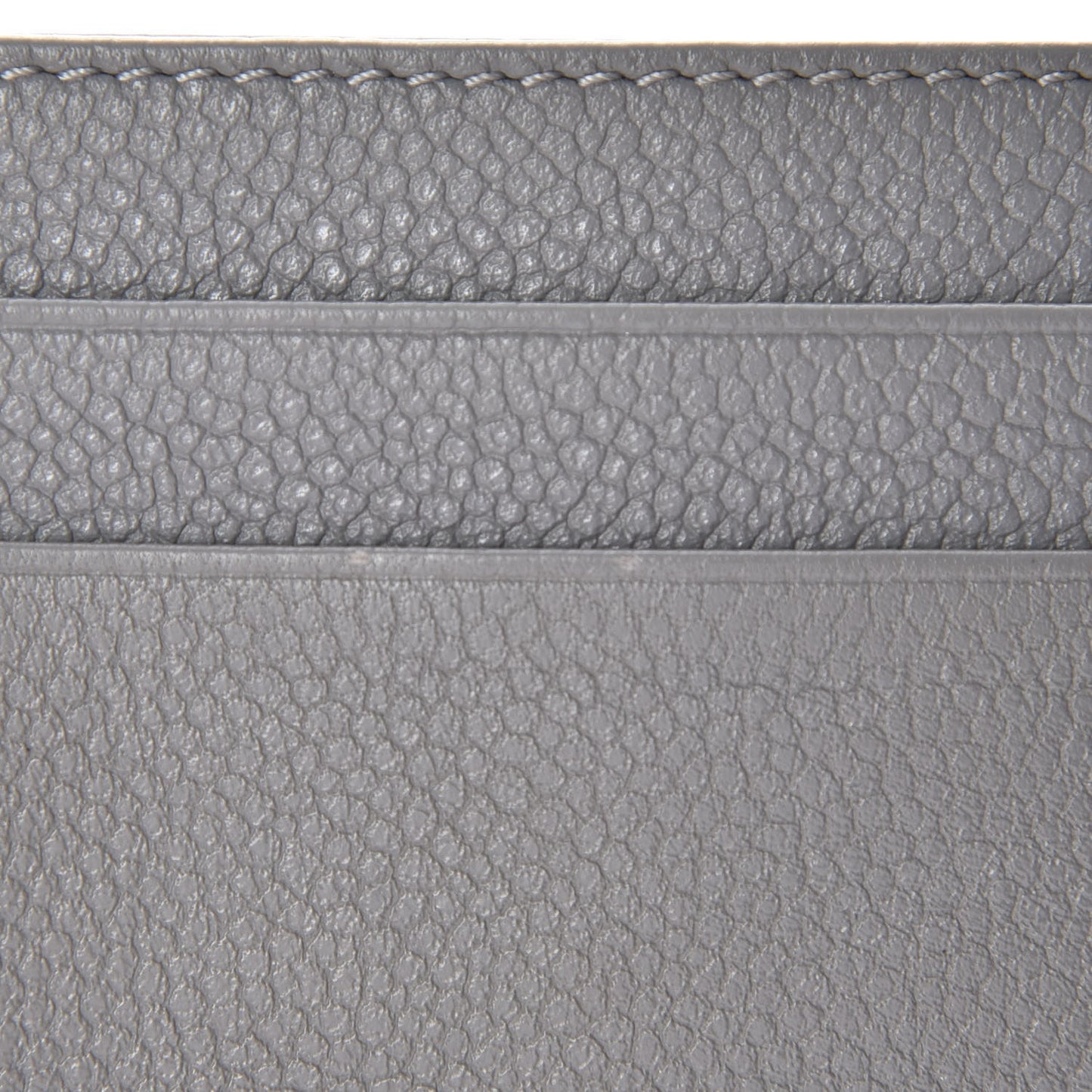 Grained Calfskin Cannage Diorama Card Holder Grey