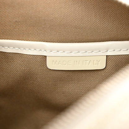 Burberry Patent Nova Check Heart Small Chester Bowling Bag White 7 of 11