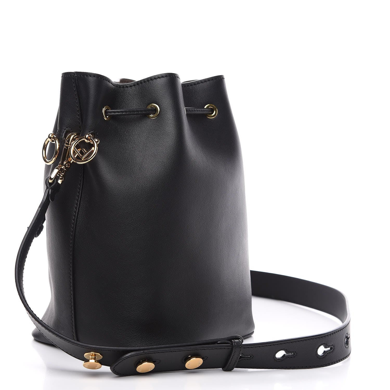 Fendi Vitello Grace Matte F is Fendi Grande Mon Tresor Bucket Bag Black 2 of 9
