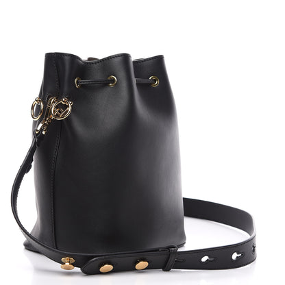 Fendi Vitello Grace Matte F is Fendi Grande Mon Tresor Bucket Bag Black 2 of 9