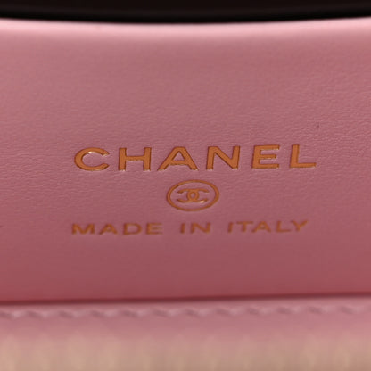 Chanel Lambskin Resin Quilted Vanity Case With Chain Light Pink 6 of 11