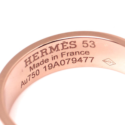 Hermes 18K Rose Gold Diamond PM Kelly Ring 53 6.25 4 of 5