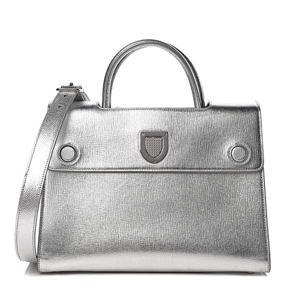 Christian Dior Metallic Grained Calfskin Medium Diorever Flap Silver 1 of 12