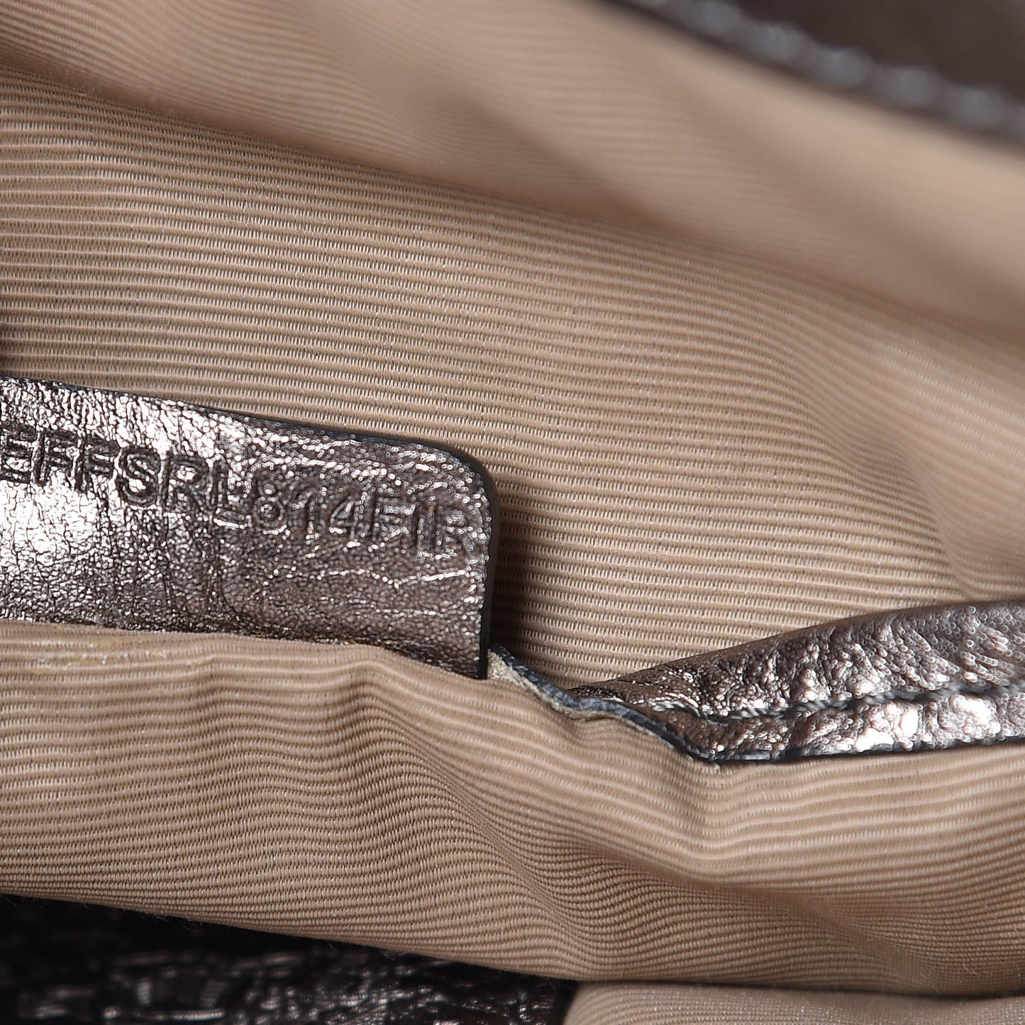 Metallic Calfskin Nova Check Patchwork Shopper Tote Pewter