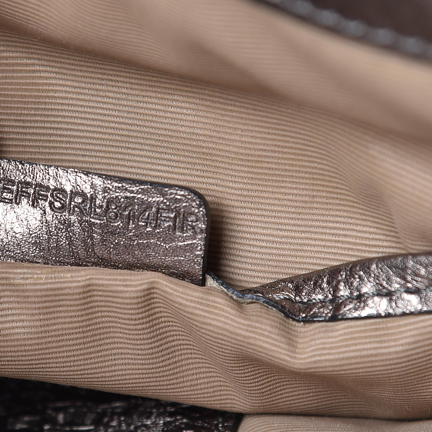 Burberry Metallic Calfskin Nova Check Patchwork Shopper Tote Pewter 8 of 15