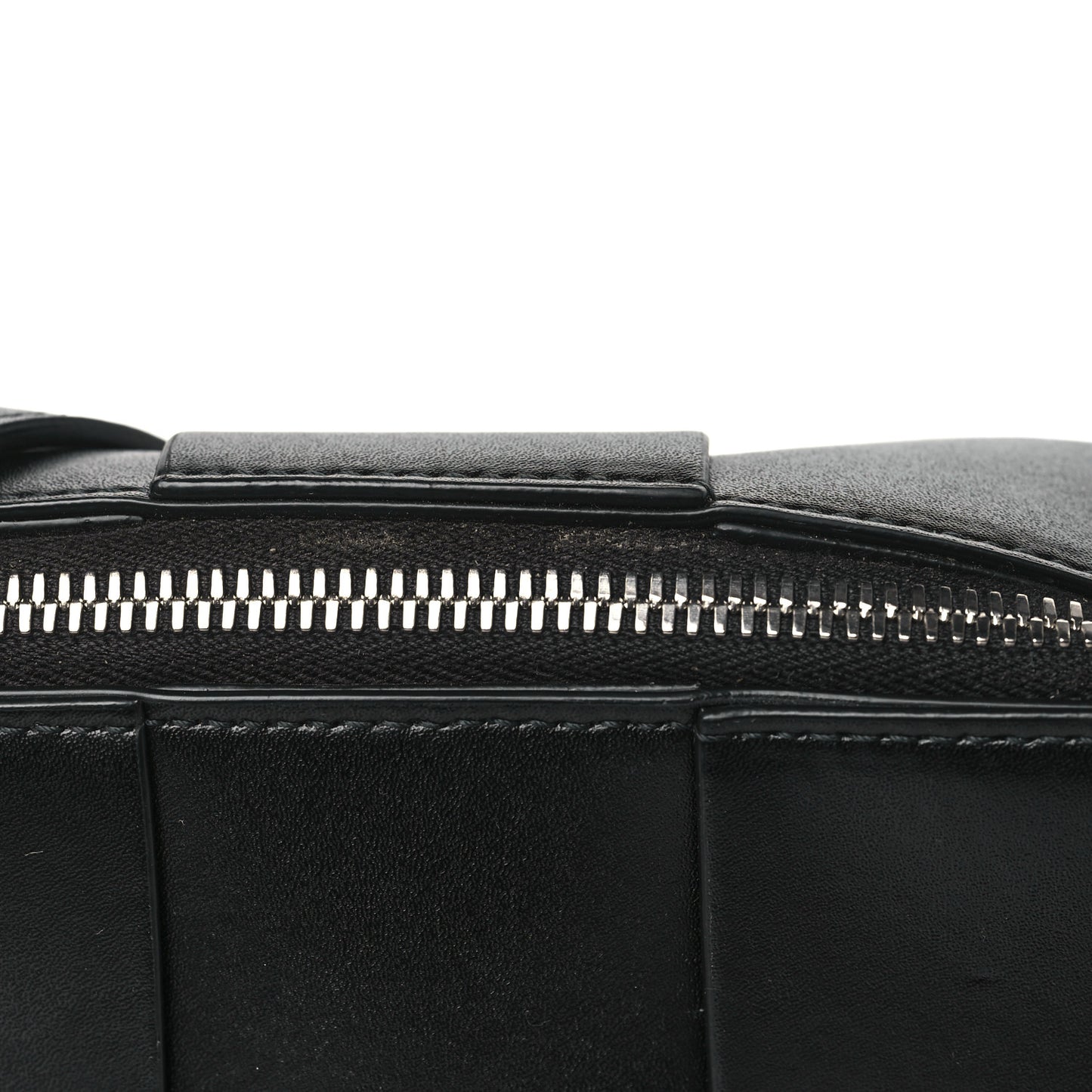 Calfskin Maxi Intrecciato Cassette Camera Bag Black