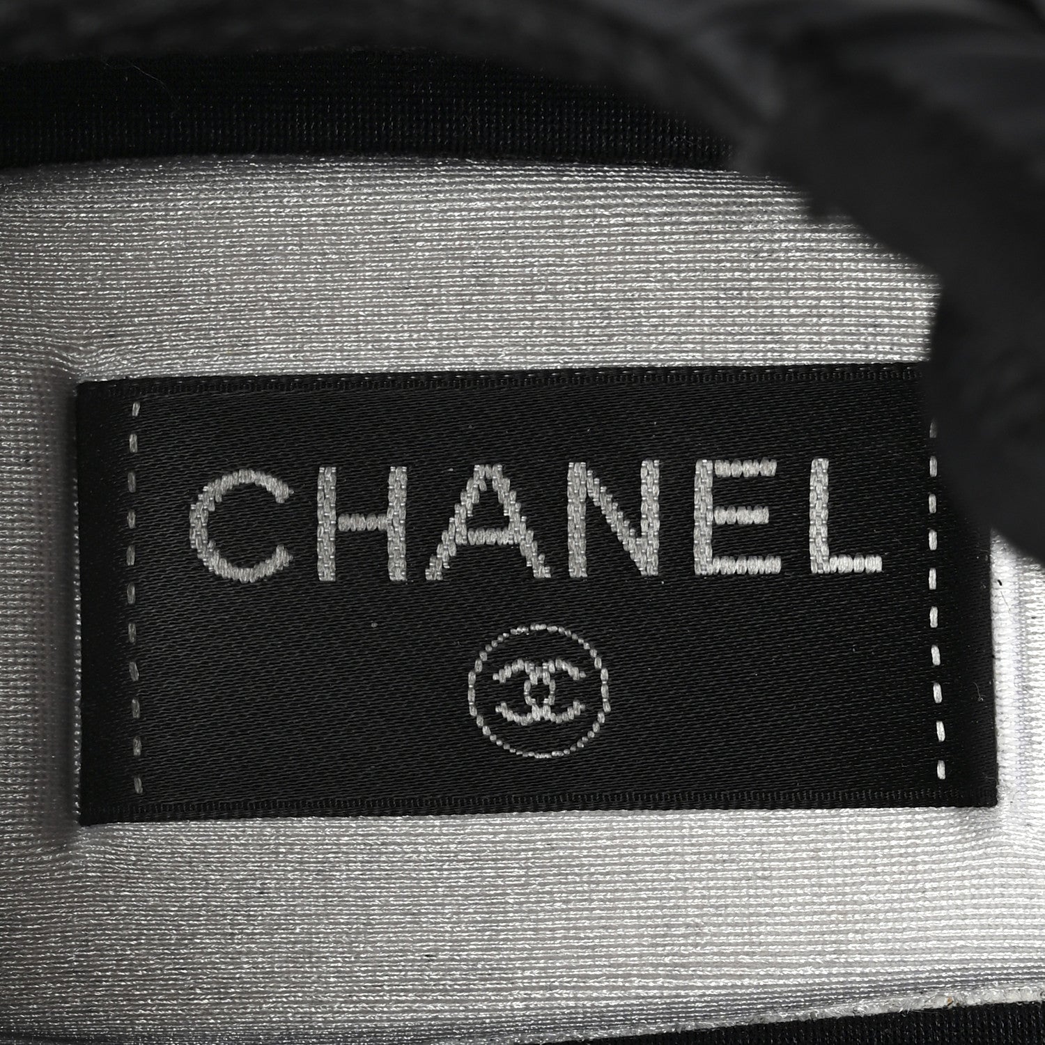 Chanel Nylon Suede Calfskin CC Sneakers 38 Black 7 of 9