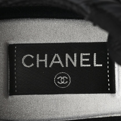 Chanel Nylon Suede Calfskin CC Sneakers 38 Black 7 of 9