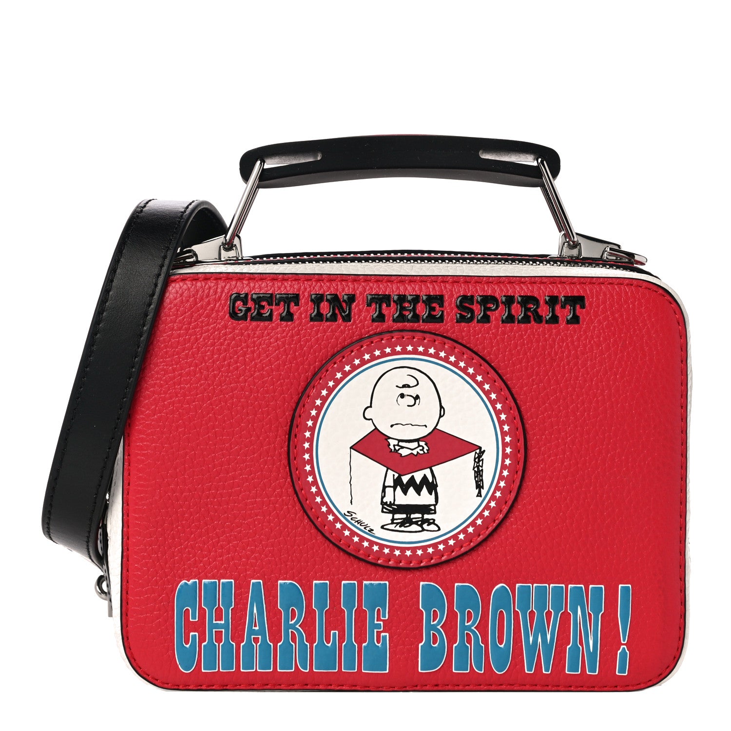 Marc Jacobs X Peanuts Calfskin The Box Crossbody Red 1 of 12